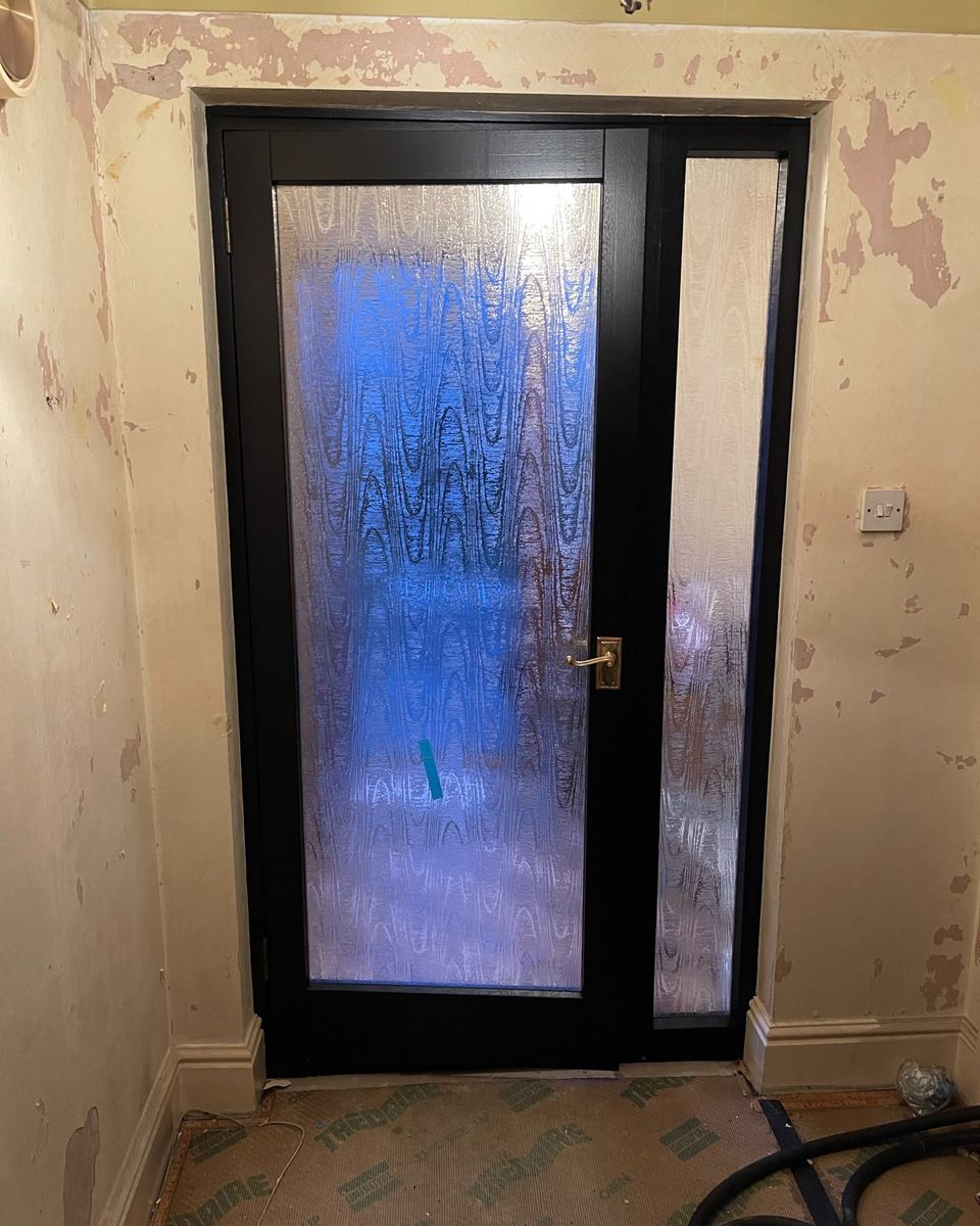 Front door & side panel after spraying
