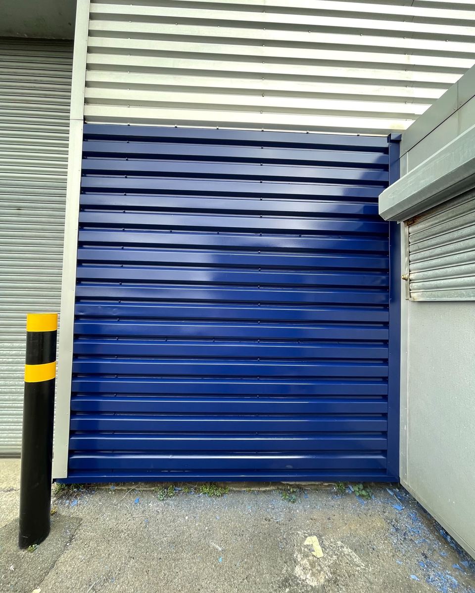 Industrial louvre panel after spraying