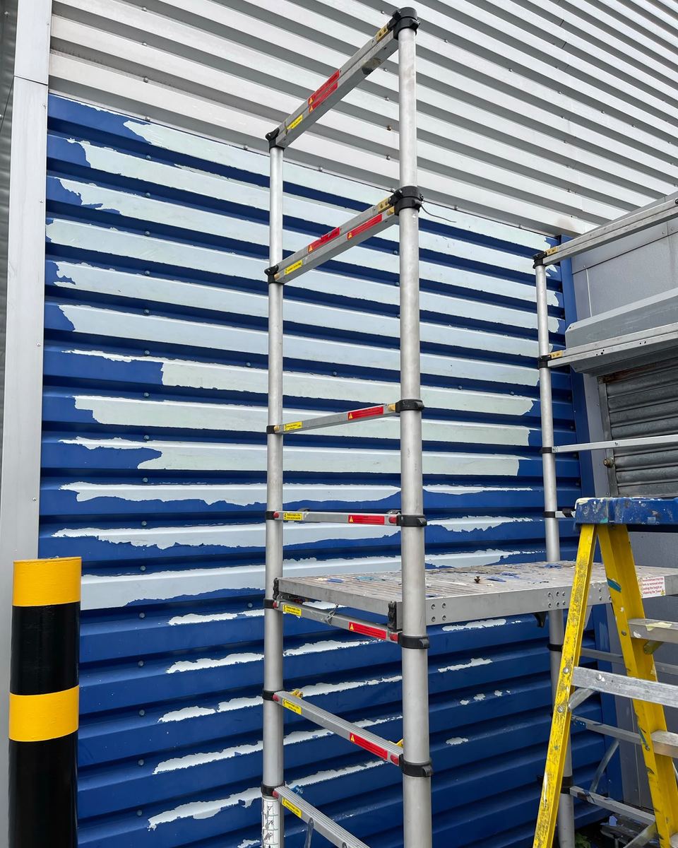 Industrial louvre panel before spraying