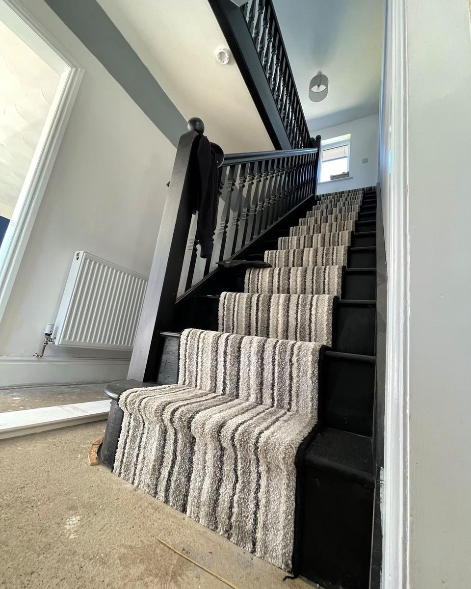 Staircase & balustrade after spraying